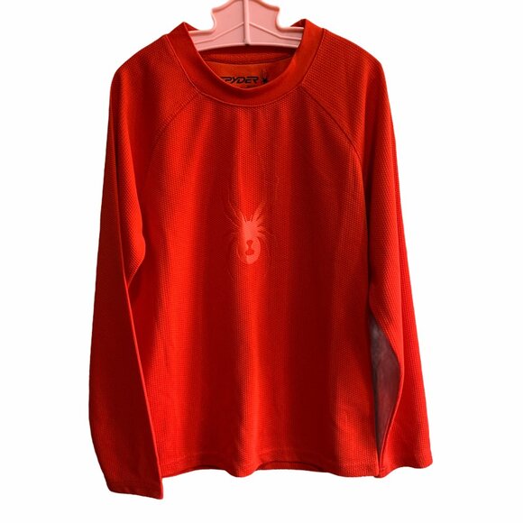Spyder Athletic Performance Long Sleeve Red Tee S - Picture 1 of 4
